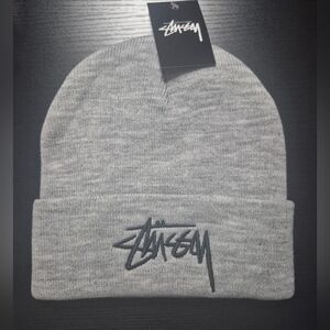 Stussy Heather Gray UNISEX Knit Beanie Hta Cap